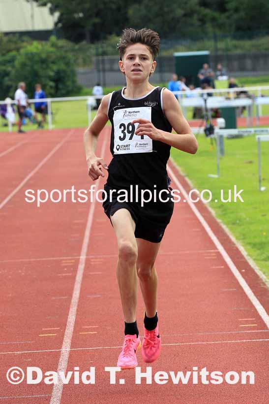 Mens under-17s 3000 metres, 2023 Northern Under-13s, Under-15s and Under-17s, Middlesbrough.  Photo: David T. Hewitson/Sports for All Pics